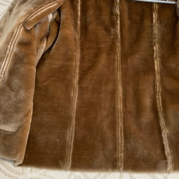 Women's Tan Faux Fur Suede Lined Jacket - Picture 9 of 9